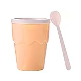 ジアン フローズンマジック フローズン マシン シャーベット メーカー かき氷 フローズン器 かき混ぜるだけ 冷たい かわいい (オレンジ)