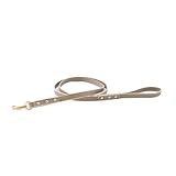 monchéri モンシェリ [バイカラーレザーリード] 犬 リード 小型犬 中型犬 (FREE モカ x アイボリー) 牛革 お散歩 お出かけ