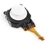 PSP 3000 専用 アナログスティック 互換 パーツ 修理 交換 オリジナルウエス付き (白 ホワイト)