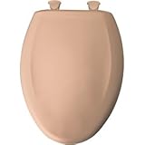 (Bermuda Coral) - Plastic Elongated Toilet Seat Finish: Bermuda Coral