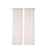 IKEA Ritva White Curtain Set - Size: 57 x 98 (1, White)