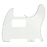 Musiclily TLハムバッカーPUテレキャスターピックガード Fender USA/メキシコスタンダードTeleエレキギター用 、3Pパーチメント