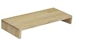 WOODPRO パイン材 モニター台 デスクシェルフ 幅55cm 高さ10cm 奥行30cm 無塗装 完成品 木製 モニタースタンド 卓上 パソコン台 ディスプレイ台 机上台 コの字ラック 受注生産