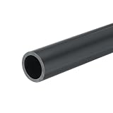 uxcell PVC剛性丸パイプ 17.6mm 内径 22mm 外径 330mm/13" ダークグレー 高耐久性 水道管 クラフト ケーブルスリーブ用