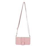 【ＤＢＷＹＰＹ】対応 iPhone 16 Plus ケース 手帳型 iPhone16Plus ケース 手帳型 おしゃれ アイフォン16Plus ケース いphone16Plus ケース ショルダー スマホケース iphone16Plus 財布型 マグネット式 カード収納 スタンド機能 携帯ケース 可愛い ストラップ付き 高級PUレザー 耐衝撃(ピンク+長いストラップ,iPhone16Plus)