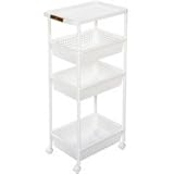 サンカ カーゴ ワイドワゴン 4段 ホワイト CGW-04P