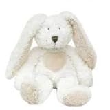 Small Cream Bunny with Beige Heart - 33cm by Teddykompaniet