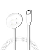 For Google Pixel Watch 3 / 2 充電器 充電ケーブル 【NOUKAJU】For ピクセルウォッチ 2 スマートウォッチ 充電器 充電ケーブル（100cm）急速/磁気充電 高耐久 スマートウォッチアクセサリー (Type-C,ホワイト)