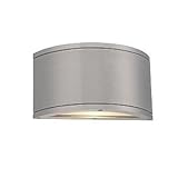 WAC Lighting WS-W2609-AL Tube LED Outdoor Half Cylinder Wall Light Fixture, One Size, White/Brushed 
