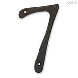 1 X 6 Inch Rustic Number: 7 Flat Black House Number [並行輸入品]