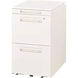 デスク収納 サイドワゴン 3段 VD-042AH-W ホワイト