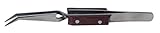 SE 5099TW4 4" Curve-Tipped Cross Locking Tweezers with Fiber Grip [並行輸入品]
