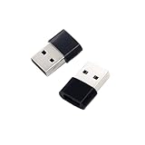 USB 変換アダプタ Type-C (メス) to USB (オス) 小型USB2.0 【2個/セット】急速充電＆データ同期 Type-C コネクタコンバータ PC、パソコン、ター スマホ、充電器等対応 (プラスチック 黒)