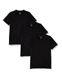 [ヘインズ] Tシャツ(3枚組) 綿100% 丸首 半袖 リングスパンコットン クルーネックTシャツ HM1EU701 メンズ ブラック L