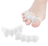 MOICUU足指サポーター 足指広げる 足指開き 足指パッド（1足組）パカッと広げる シリコン素材 足指 ストレッチ 水洗い可能 着脱やすい 柔らかい 男女兼用 (透明)
