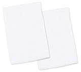 2 White Toddler Pillowcases - Envelope Style - 13x18 - 100% Cotton With Soft Sateen Weave - Machine 