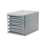 セキュリティデスクトップレターケース A4タテ 浅5段 グレー