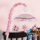 GEENNY Musical Mobile For Boutique Pink Brown Butterfly CRIB BEDDING SET by GEENNY