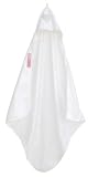 Taftan Heart Silver Hooded Towel 75 x 75cm (White) by Taftan