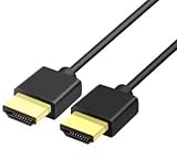 【Amazon限定】極細 HDMIケーブル ハイスピード4K対応 パソコン ノートパソコン プロジェクタ モニター(2本,0.3m)