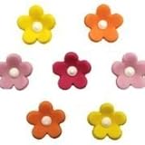 Multicoloured Flower Cupcake toppers (7) by Party Bags 2 Go