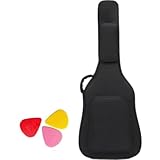 Giawkca コースティック ギターケース アコギ 軽量 ソフトケース ギグバッグ 防水 オックスフォード布 肩掛け 手提げ (ブラック,41in(12MM))