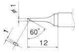 エスコ EA304AG-9 1.0mm 交換用コテ先 ESCO [その他]