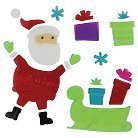 Holiday Gel Window Clings ~ Christmas Santa and Sleigh with Presents (1 Sheet, 20 Clings) [並行輸入品]