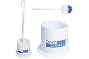 Oates Handy Toilet Brush Set, White, Each