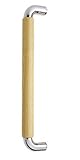 ウッドO型ハンドル 鏡面/クリア (片面)　25φ 450mm (WO-25-K-450-MC/CL)　40本入