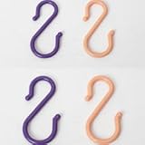 HG-139 ハグハグ ランドリー S字フック S 8P パープル＆ピンク