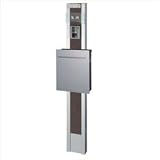 オンリーワン　レリーフポール　ポストセット　ノイエファン　【表札はカッティングシールとなります】　【機能門柱　機能ポール】 　カーボンブラック