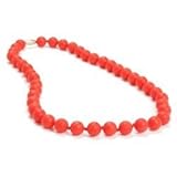 Chewbeads Jane Teething Necklace, 100% Safe Silicone - Cherry Red by Chewbeads