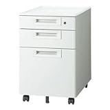 プラス キャビネット3段 RJ-046SC-3 WH ホワイト