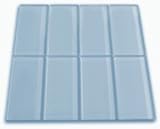 Frostedスカイブルーガラス地下鉄タイル3 " x 6 " (ボックスof 10平方フィート