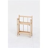 北欧風 フリーラック/収納棚 【2段 浅型】 幅31cm×奥行15cm×高さ46cm ナチュラル 木製 折りたたみ【代引不可】 生活用品 インテリア 雑貨 インテリア 家具 収納家具 その他の収納家具 top1-ds-1950745-ak 