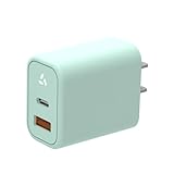QISI AC充電器 30W 急速充電 type c usb a２ポート QC3.0 PD対応 超コンセント USB C コンセント ACアダプター Type C USB充電器 充電器 タイプc USB 携帯充電器 コンパクト 海外対応 PSE認証済み 充電器 iPhone Android 兼用 (30W2P-グーリン)