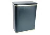 Redmon 228BKGD Bath Jewelry Diamond Pattern Vinyl Hamper - Black-Gold