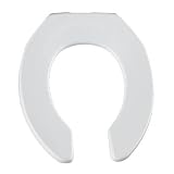Bemis Mfg 955 CT 000ラウンドCommercialプラスチックトイレシート、オープンフロント、sta-titeヒンジ、ホワイト 1 ブラック B955CT000 1