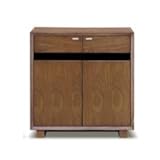 キャビネット サイドボード 完成品 幅80cm ブラウン 北欧風