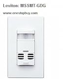 Leviton MSSMT-GDG Lev-Lok Modular Device Multi-Technology Wall Switch Occupancy Sensor, No Neutral, 