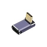 WYMECT usb4.0 usb c 変換アダプタ Type C 変換 アダプター タイプc l 変換 40Gbps高速転送 PD240W/5A急速充電 8K@60Hz映像出力 type-c l字 l型 usb-c l字 変換コネクター Thunderbolt 3 Mac Book Pro Switch NexusなどのType C機器に対応 (240Wメスオス二番1個)