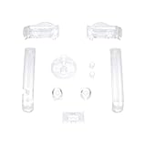 eXtremeRate ゲームボーイアドバンスGBAに対応用交換フルセットボタンクリア素材 - ハンドヘルドゲーム機は付属していません【クリア】