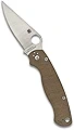 Spyderco Para Military 2 シグネチャー折りたたみナイフ 3.45インチ CPM クルーウェア スチールブレード プレミアムマイカルタハンドル プレーンエッジ C81MPCW2