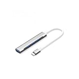 USB-Cハブ 4ポート Type-C ハブ USB3.0 ウルトラスリム 超小型 Type Cハブ 4in1 5Gbps高速データ転送USB3.0/2.0ポート スマホ USB 変換for MacBook/iMac/Surface Pro 等 ノートPC 他対応 Type C アダプタ拡張軽量 在宅勤務 (グレー)