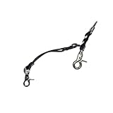 ダブルリード ダブルナスカン 大型犬用 中型犬用 ジョイント 外れ 防止 外れ防止 犬 犬リード 日本製 国産 (ブラック（黒）)