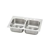 Elkay HD553602 Pergola Dual Mount 33x22x8 4-Hole Double Bowl Kitchen Sink Stainless Steel by ELKAY [