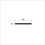 e-kanamono アルミフラットバー 2x30x4000mm ブラック