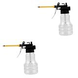 CHILDWEET 2個 オイルポット 車のオイルボトル 油缶 ポンプ噴霧器 車両用ボトル 注ぎ口付き缶 車のオイラーポット 車のポンプオイラー 高圧ポンプ ー缶 プラスチック