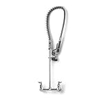 T&S Brass B-0133-01 Easy Install Pre-Rinse Spring Action Wall Mount Base with 8-Inch Centers and Add
